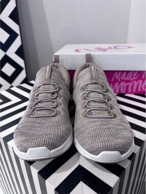 Ryka Women’s Knit Sneakers Taupe Slip-On Athletic Shoes Size 7 NEW